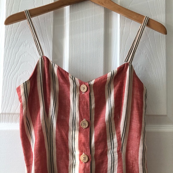 Urban Outfitter Red Striped Botton front Dress 🔴 - Picture 2 of 6